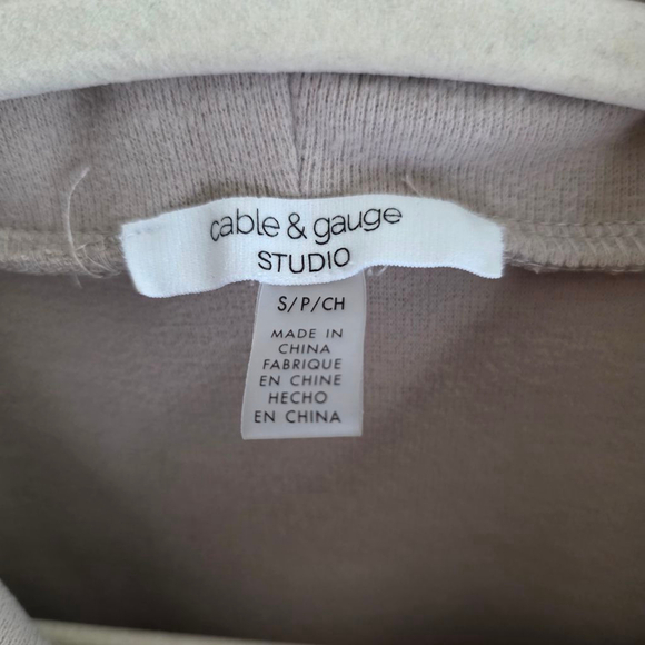 Women's Cable & Gauge Studio Beige Cowl Neck Sweater S - Picture 2 of 7